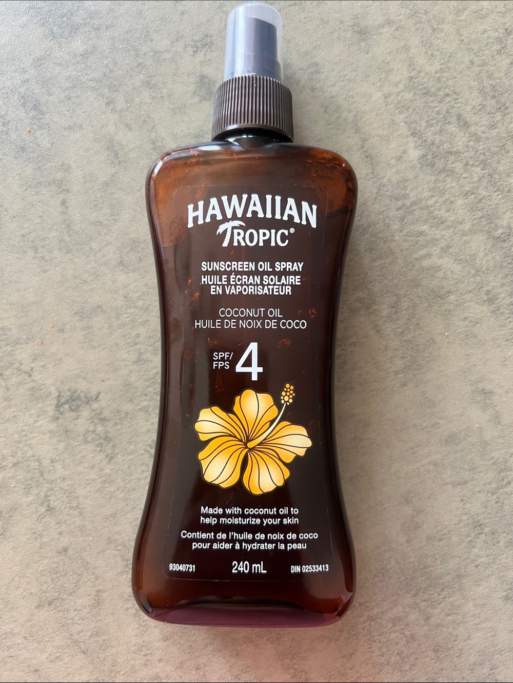 Coconut Oil Sunscreen Spray SPF 4 - Brown